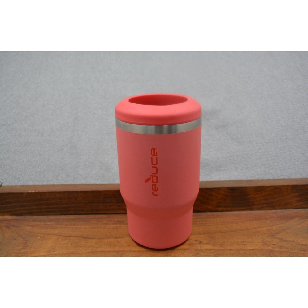 Reduce Pink/Peach/Light Red 14oz Can Cooler - 4-in-1 Stainless Steel Can Holder